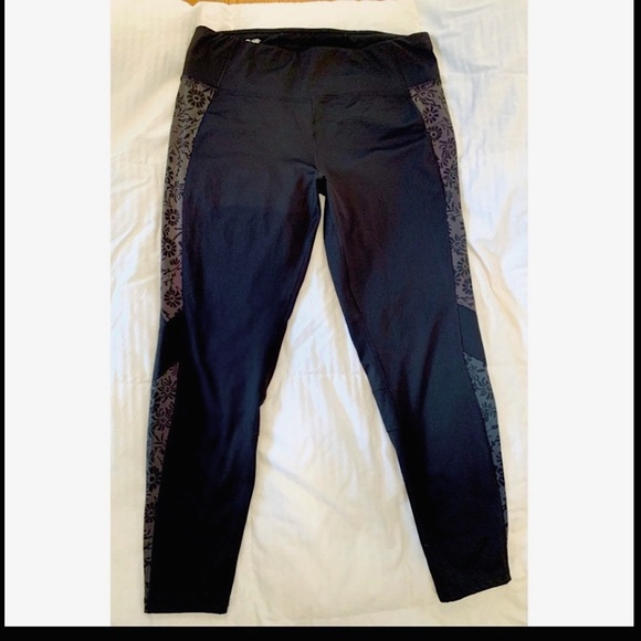 AVIA - XL Black Core Performance Mesh Inserts Leggings - Picture 1 of 4